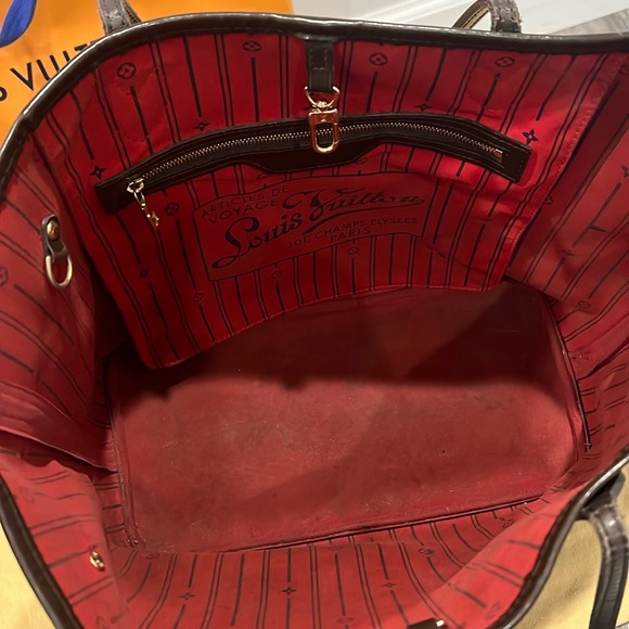 Louis Vuitton Neverfull MM Damier Ebene Tote Shoulder Bag Handbag - Picture 9 of 16